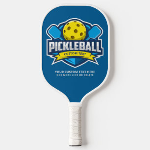 Pickleballロゴパッチ3ラインのカスタム文字 ピックルボールラケット