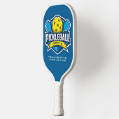 Pickleballロゴパッチ3ラインのカスタム文字 ピックルボールラケット (左)