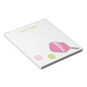 Pickleball名門私立校風のメモパーソナライズされた帳 ノートパッド (アングル)