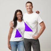 PICKLEBALL明るい紫色の三角形のウェッジオンホワイト Tシャツ (ユニセックス)
