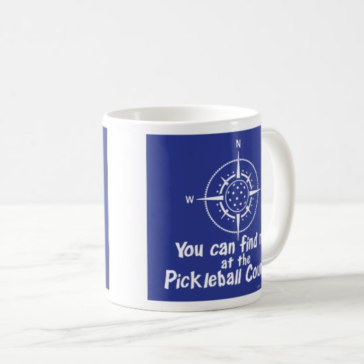 PICKLEBALL裁判所で私を見つけることができます コーヒーマグカップ (正面右)