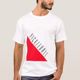 PICKLEBALL スタイリッシュ Bright Red Wedge On White Tシャツ