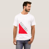 PICKLEBALL スタイリッシュ Bright Red Wedge On White Tシャツ (正面フル)
