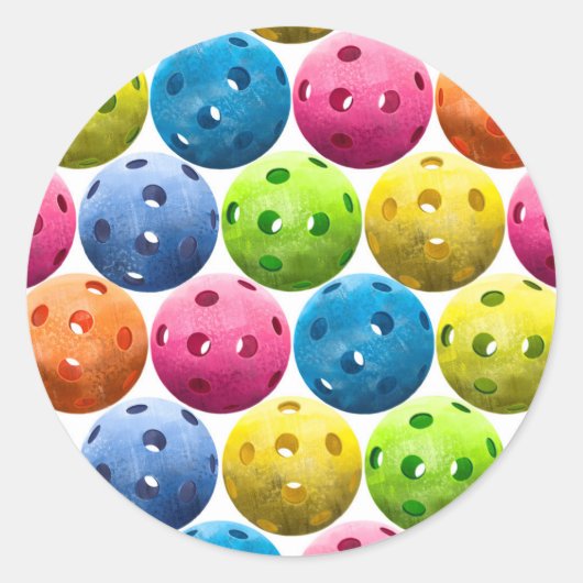 Pickleball ラウンドシール (正面)