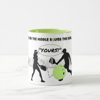 Pickleball：中央を下にして謎を解く マグカップ