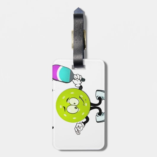 Pickleball:自分の ラゲッジタグ (裏面縦)