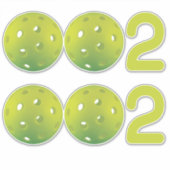 Pickleball 002 green 2 in 1 シール (正面)