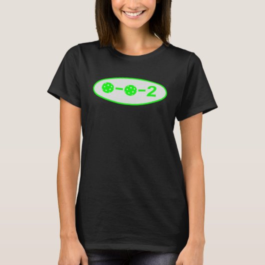 Pickleball 0 0 2ボールグラフィック tシャツ (正面)