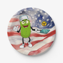 Pickleball 4th 7月Independence Day America ペーパープレート