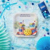 Pickleball 4th July Party Independence Day  ペーパープレート (パーティー)