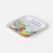 Pickleball 4th July Party Independence Day  ペーパープレート (傾斜あり)