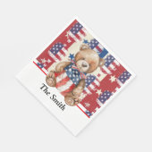 Pickleball Americanが7月4日をテーマに制作 スタンダードランチョンナプキン (角)