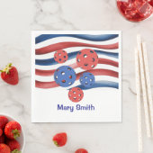 Pickleball American themed for 4th July スタンダードランチョンナプキン (インサイチュ)