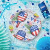 Pickleball  American themed for 4th July  ペーパープレート (パーティー)