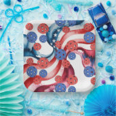 Pickleball  American themed for 4th July  ペーパープレート (パーティー)