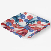 Pickleball  American themed for 4th July  ペーパープレート (傾斜あり)