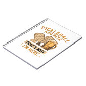 Pickleball and Beer That’s Why I’m Here Funny Pick ノートブック (左側)