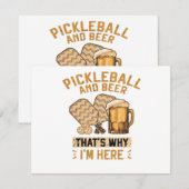 Pickleball and Beer That’s Why I’m Here Funny Pick 招待状 (正面/裏面)