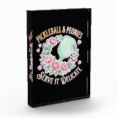 Pickleball And Peonies Serve It Delicate フォトブロック (左)