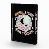 Pickleball And Peonies Serve It Delicate フォトブロック (右)