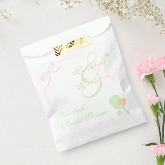 Pickleball and Prosecco Bridal Shower フェイバーバッグ (封をした状態)