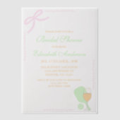 Pickleball and Prosecco Bridal Shower ベラム紙招待状 (正面)