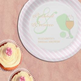 Pickleball and Prosecco Bridal Shower ペーパープレート