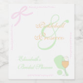Pickleball and Prosecco Bridal Shower ワインラベル (シングルラベル)