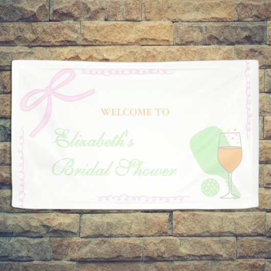 Pickleball and Prosecco Bridal Shower 横断幕