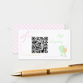 Pickleball and Prosecco Bridal Shower Registry エンクロージャーカード