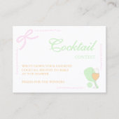 Pickleball and Prosecco Cocktail Contest エンクロージャーカード (正面)