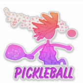 Pickleball as Blue - カスタムVinyl Sticker シール (正面)