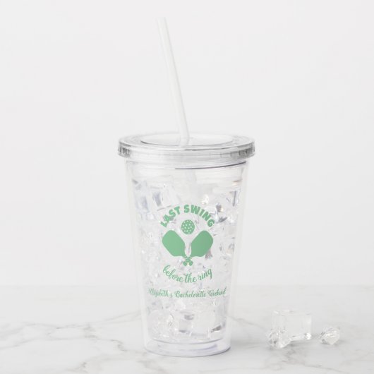 Pickleball Bachelorette Weekend アクリルタンブラー (アイス正面)