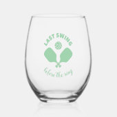 Pickleball Bachelorette Weekend ステムなしワイングラス (正面)