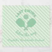 Pickleball Bachelorette Weekend スパークリングワインラベル (シングルラベル)