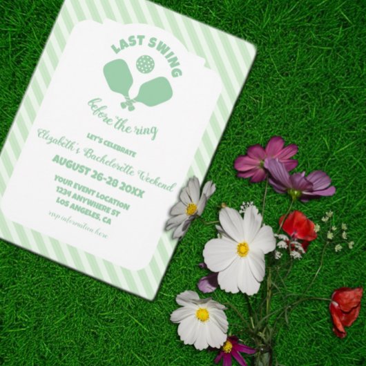 Pickleball Bachelorette Weekend 招待状