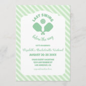 Pickleball Bachelorette Weekend 招待状 (正面)