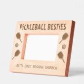 Pickleball Bestiesの友人のグループ名 レーザー彫刻フレーム (左)