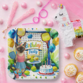 Pickleball Birthday Partyをテーマにした猫好き ペーパープレート (パーティー)