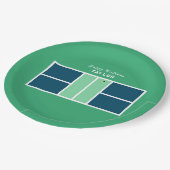 Pickleball Birthday Party ペーパープレート (アングル)