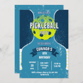 Pickleball Birthday Party Invitation 招待状 (正面/裏面)