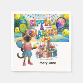 Pickleball Birthday Party themed スタンダードカクテルナプキン