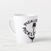 Pickleball black and white mug design カフェラテマグ (左アングル)
