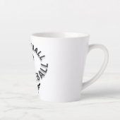 Pickleball black and white mug design カフェラテマグ (右)