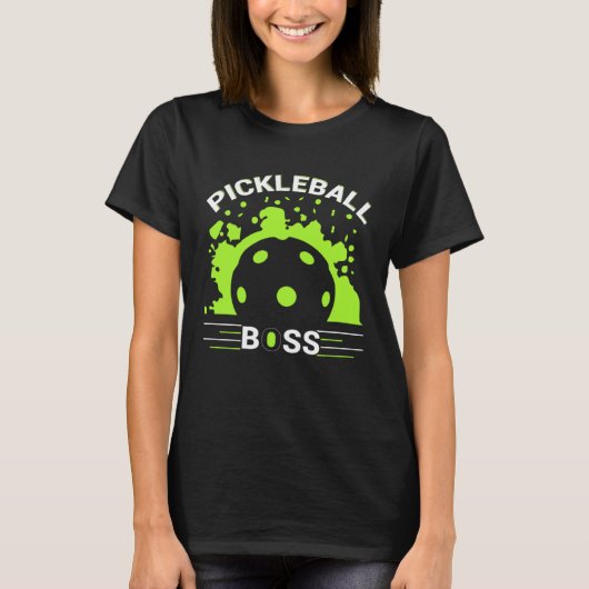 Pickleball Boss Player Humor Tシャツ (正面)
