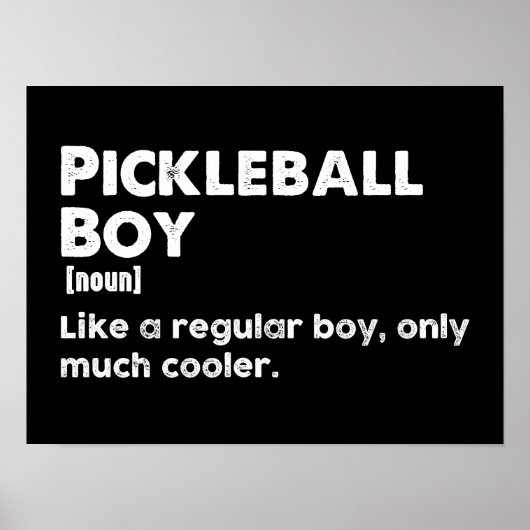 Pickleball Boy おもしろい Dictionary定義 ポスター (正面)