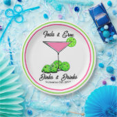 Pickleball Bridal Shower Dinks & Drinks Cosmo ペーパープレート (パーティー)
