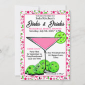 Pickleball Bridal Shower Dinks & Drinks Photo 招待状 (正面)