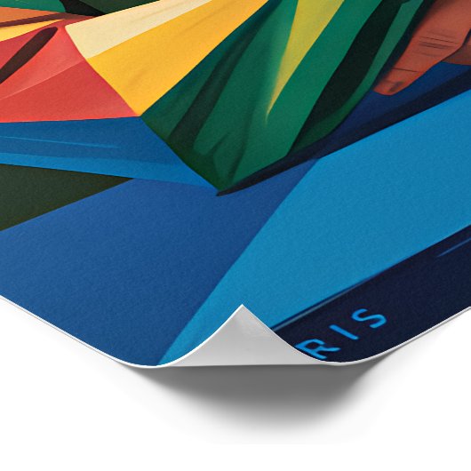 Pickleball Bright Team Jester Paddle Wall Poster ポスター (角)