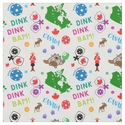 Pickleball Canadaアイコン2、カスタムタイルサイズ！ ファブリック (クローズアップ)